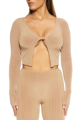 Naked Wardrobe Push My Button Top in Coco