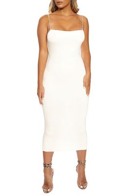 Naked Wardrobe The NW Sultry Sheath Dress in Off White