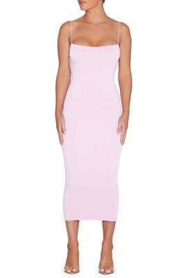 Naked Wardrobe The NW Sultry Sheath Dress in Pink Frosting