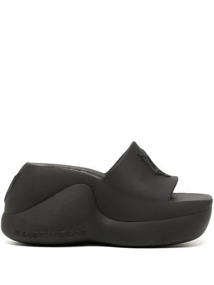 NAKED WOLFE Chic 100mm wedge sandals - Black