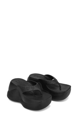 NAKED WOLFE Diva Platform Sandal in Black-Rubber