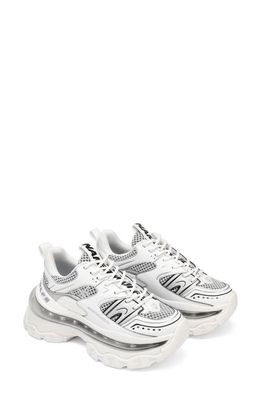 NAKED WOLFE Shadow Platform Sneaker in White-Mesh