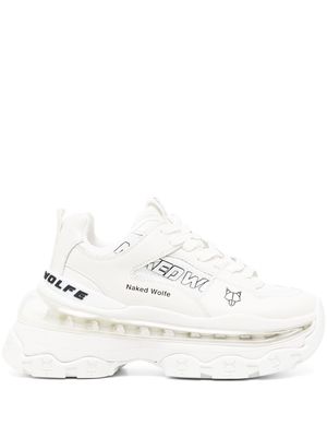 NAKED WOLFE Wind 90mm chunky low-top sneakers - White
