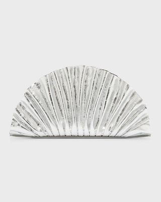 Nala Mini Shell Metallic Clutch Bag
