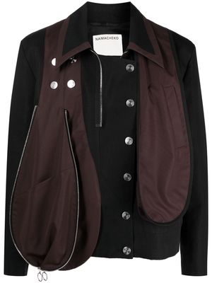 Namacheko asymmetric shirt jacket - Black