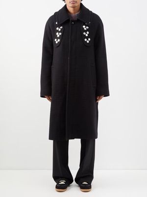 Namacheko - Bayder Embellished Wool Coat - Mens - Black