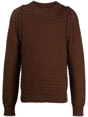 Namacheko bead-embellished cable-knit jumper - Brown