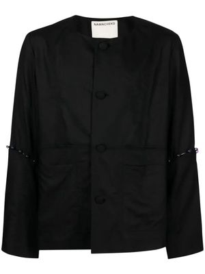 Namacheko bead-embellished wool shirt jacket - Black