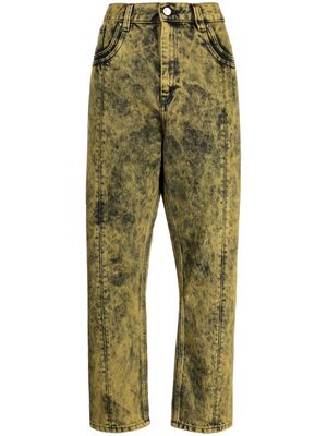 Namacheko bleached straight-leg jeans - Yellow