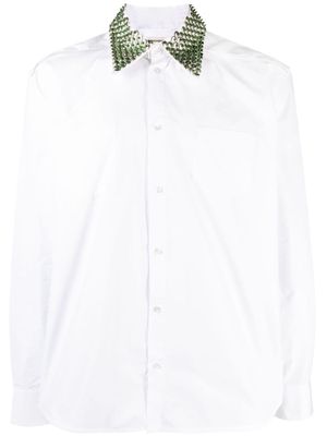 Namacheko crysttal-embellished long-sleeve shirt - White
