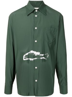 Namacheko fish print shirt - Green
