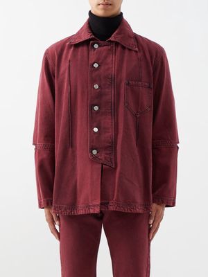 Namacheko - Manni Overdyed Denim Shirt - Mens - Red