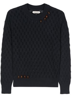 Namacheko Nissan cut-out knitted jumper - Blue