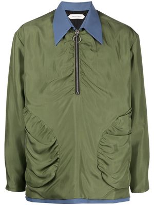 Namacheko quilted zip-front shirt - Green