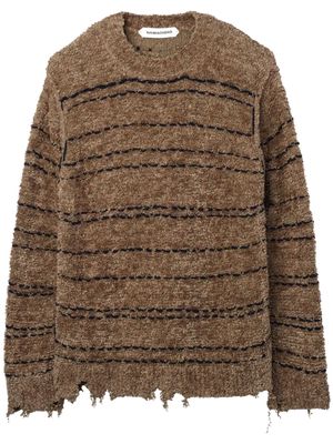 Namacheko Viskan striped crew-neck jumper - Brown