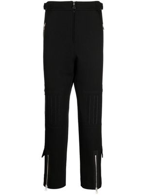 Namacheko zip-details wool straight trousers - Black