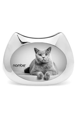 Nambé Cat Picture Frame in Silver Plate