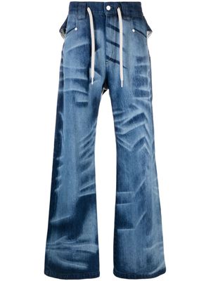NAMESAKE Del Corss acid-wash straight-leg jeans - Blue