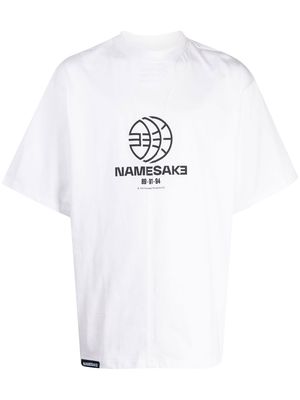 NAMESAKE logo-print cotton T-shirt - White