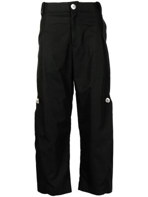 NAMESAKE loose-fit cropped trousers - Black