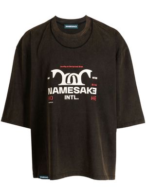 NAMESAKE Mayo cotton T-shirt - Brown