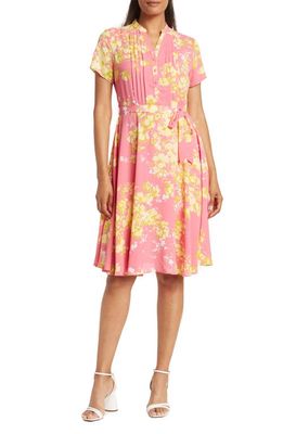 Nanette Lepore Floral Short Sleeve Dress in Carmine