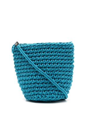 Nannacay Anja crochet cotton bucket bag - Blue