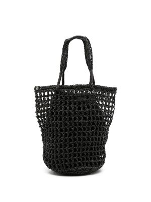 Nannacay Antonietta crochet-knit raffia bag - Black