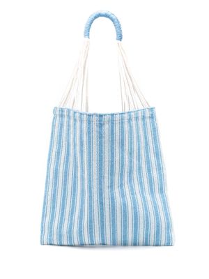 Nannacay Bianca Colori striped tote bag - Blue