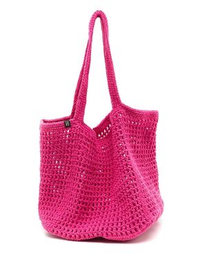 Nannacay Cleo Dreamscape crochet tote bag - Pink