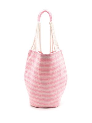 Nannacay Gaia striped shoulder bag - Pink