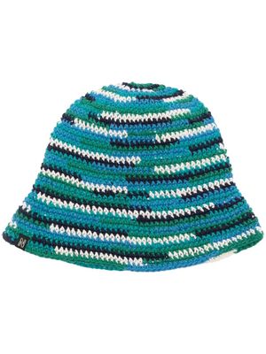Nannacay Greta crochet-knit bucket hat - Blue