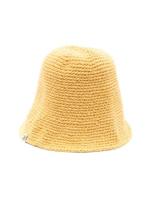 Nannacay Greta crochet-knit bucket hat - Yellow