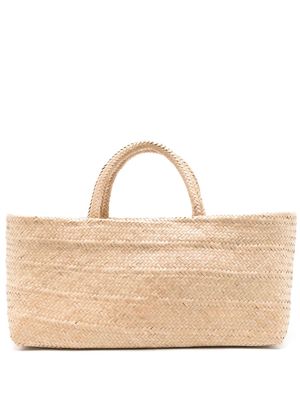 Nannacay Johanne straw tote bag - Neutrals