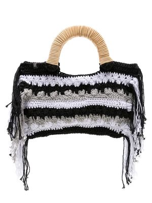 Nannacay mini Vera crochet tote bag - Black