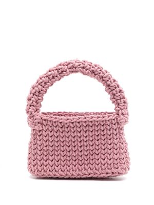 Nannacay Nicoletta crochet-knit tote bag - Pink