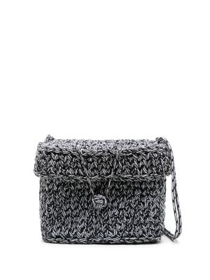 Nannacay Roge crochet-knit shoulder bag - Black