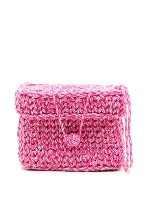 Nannacay Roge crochet-knit shoulder bag - Pink