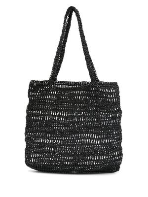 Nannacay Sage straw shoulder bag - Black