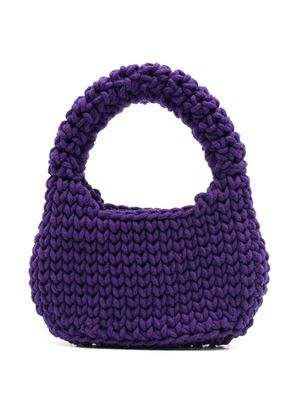 Nannacay Tatiana crochet-knit tote bag - Purple