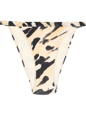 Nanushka abstract stripe bikini bottoms - Yellow