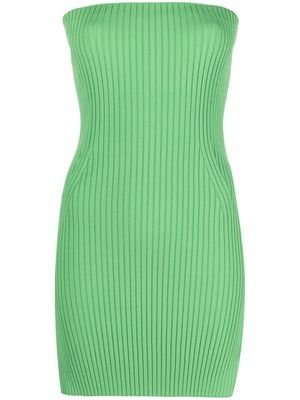 Nanushka Brynn ribbed-knit strapless top - Green