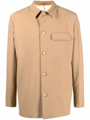 Nanushka button-up tailored overshirt - Neutrals