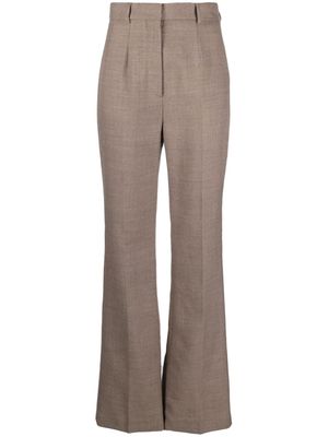 Nanushka Carillo high-waist slim-fit wool trousers - Brown