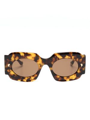 Nanushka Cathi oversize-frame sunglasses - Brown
