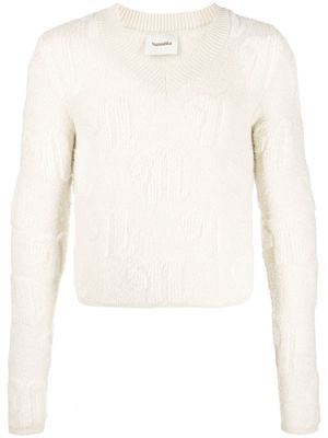 Nanushka chunky V-neck sweater - Neutrals