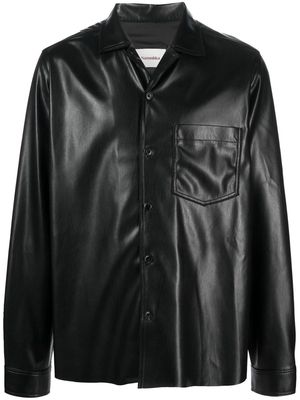 Nanushka coated-finish shirt jacket - Black