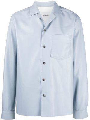 Nanushka coated shirt jacket - Blue