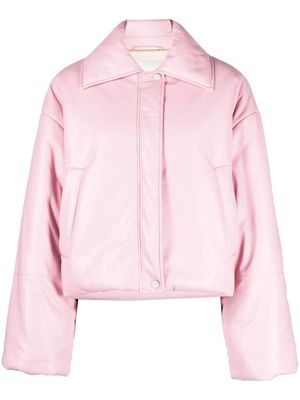 Nanushka cropped puffy bomber jacket - Pink