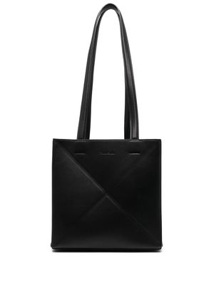 Nanushka cross-motif faux-leather tote - Black